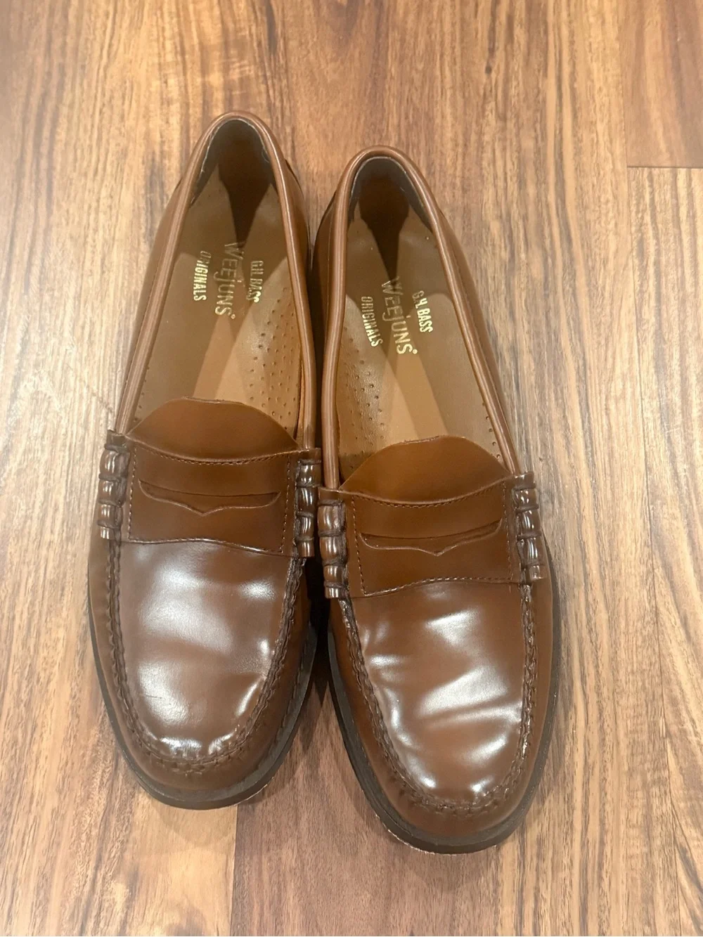 Classic Mens Size 10 D Honey Brown Larson Penny Loafers GH Bass Weejuns
